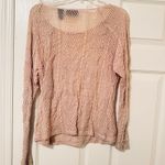 Vintage Y2K New York & Co. Beige Lace Sheer Shirt Womens L Long Sleeve Sweater Tan Size L Photo 2