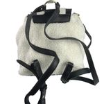 ZARA  Women's White Black Mini Sherpa Fleece Shearling Adjustable Strap Backpack Photo 1