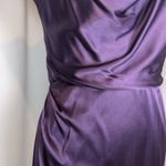 Suzy Chin for Maggy Boutique Silk blend Satin Sheath Dress Purple Size 6 Photo 13