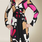 Diane Von Furstenberg  The Abrigo Long Sleeve Silk Wrap Dress in Miro Flowers,‎ 4 Photo 0