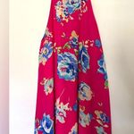 Everly Pink Floral Sundress Mini Women Sz Small Halter Neck Sleeveless Photo 8