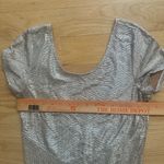 Free People size small Shimmering gold Bodycon Mini Dress Short Sleeve Photo 2