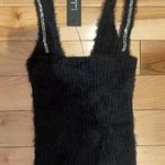 Lulus LULU’S EXTRA GLITZ BLACK RHINESTONE EYELASH LACE SWEATER TANK Photo 5