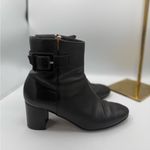 Grigiarancio Y2K Black‎ Leather Ankle Boots 8.5 | Made in Italy Chunky Heel Black Photo 10