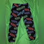 Von Dutch NWT  Black Trackpants with Colorful Logos size Medium Photo 2