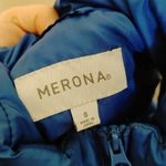 Merona  Size Small S Puffer Blue Vest Zipper Winter Warm Layering Outdoors Sporty Photo 3