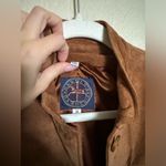 American Vintage Vintage Harolds Suede Leather Vest‎ Size Small in Caramel Brown Photo 3