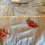 a.n.a  Light Blue Ruffled Top Photo 2