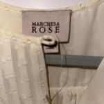 MARCHESA ROSE CREAM PLEATED WITH CROCHET ACCENT 1920’S MINI DRESS SMALL Photo 2