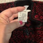 Talbots Women's Red Black Fleece Snowflake Full Zip Jacket Size Large Vintage Photo 6