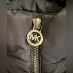 Michael Kors Collared Full Zip Chevron Quilted Puffer Vest Small Olive Green Photo 2