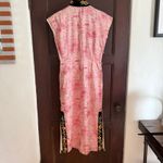 Handmade Vintage Pink Chinoiserie Cheongsam Qi Pao - Approx Size Small Photo 2