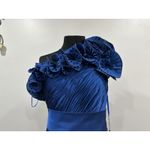Mac Duggal  49902 Cobalt Blue Pleated Charmeuse One-Shoulder Evening Gown Sz 6 Photo 2