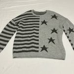 easel BLACK & GREY AMERICAN FLAG‎ KNIT PULLOVER SIZE M Photo 1