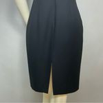 Vintage Strapless Dress Beaded Wavy Neckline Hollywood Glamour Sheath Black 80s Size 6 Photo 11