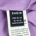 SheIn Women's Purple Square Neck Puff Sleeve Dress size XL us 12 Pastel Mini Photo 11