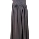 Hayley Paige Occasions  #5602 Grey Lace Strapless Chiffon Bridesmaid Dress Size 4 Photo 2