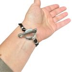 Lia Sophia RLM Soho Lapis Gemstone Bracelet & Teardrop Pendant Cord Necklace Set Photo 2