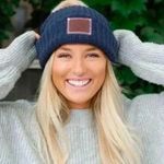 Love Your Melon Navy Blue Pom Beanie, sz OS Photo 0
