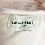 Lace & Beads Powder Pink Corset Tulle Midi Maxi Dress Size 8 Coquette Romantic Photo 12