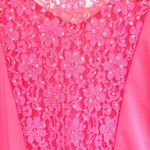 Body Wrappers Drapey Lace Panel Tunic Top Sparkly Rose Pink M #629 Praise Dance Photo 2