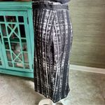 Banana Republic  Sloan Pencil Skirt Black White Stripe Size 4 Photo 4