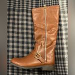 Wild Diva Mid Calf Cognac Boots Photo 3