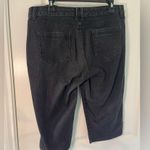 Gloria Vanderbilt Black Wash All Around Slimming Denim Cropped Capri Jeans Sz 16 Photo 5