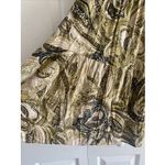 Calvin Klein Womens 10 Tan Paisley Sleeveless Smocked Knee Length Dress Church Photo 3