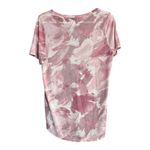 Athleta  Breezy Scoop Bashful Rose V Neck Tie Dye Short Sleeve Tee Photo 3