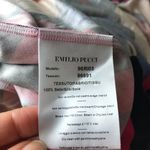 Emilio Pucci  Silk Striped Pink and Navy Wrap Dress Photo 8