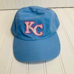 KC Applique Baseball Hat Blue Pink White Photo 0