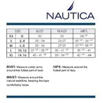 Nautica NEW NWT  Dark Blue Turquoise White Belted Belt Swimwear Bikini BOTTOM 12 Photo 2