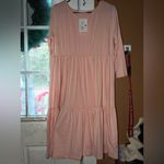 Reborn J  Peach Midi Dress Tiered size medium NWT Photo 5