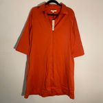 Chico's NWT Coral Pink No Iron Shirtdress Button Down Women size 1 / Medium / 8 Photo 1