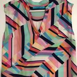 Tori Richard colorful geometric silk dress women’s size 6 discoteca Alecia Photo 3