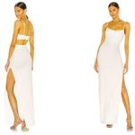 Lovers + Friends Karma White Maxi Dress Womens Size Medium Knit Revolve Photo 2