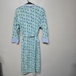 Victoria's Secret Vintage  Cotton Robe Blue‎ Floral Gingham Trim P/S Cottagecore Photo 4