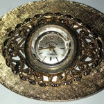 Andre Bouchard Gold Tone Filigree Watch Pendant Multi Strand Chain Necklace Photo 7