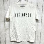 "Obviously" Brashy Counture Women Sz Small White Funny Meme Saying Shirt Cotton Photo 0