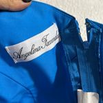 Angelina Faccenda size 11/12 elegant blue one shoulder dress prom formal wedding Photo 10