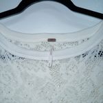 Free People  Cream Not Cold In This Lace Sweater Size XS Photo 3