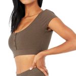 Alo Yoga  Blissful Henley Bra Top Photo 6