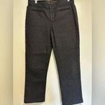 Ralph Lauren NWOT Lauren . Sz:6 PETITE. Black Pinstripe Jeans. Stretch. Photo 0