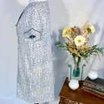 Lilla P Woven Hand Printed Gauze Floral Shift Dress Adjustable Neckline Sz S 🧡 Blue Photo 7