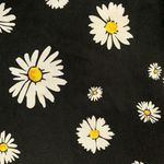 Vintage Y2K Slip Dress Black White Daisy Print Adjustable Strap Scoop Neck Mini Size XL Photo 8