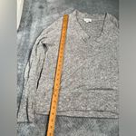 Evereve  Heather Gray V-Neck Sweater Photo 5