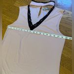 Tempted Hearts Pink Sleeveless Blouse with Black Lace Trim size M Size M Photo 7