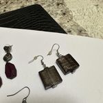 Lot Of 3 Pretty Dangle Drop Bead Beaded Mix Of Pierced Earrings Photo 2