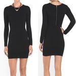 Torn By Ronny Kobo Torn‎ by Ronny Kobo Black Body Con Mini Dress Chevron Knit Size Medium Photo 1